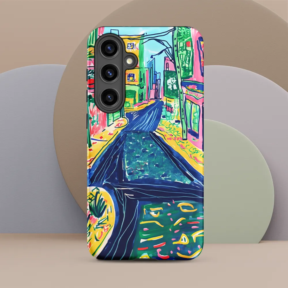 Dreamy Street in Vibrant Hues
