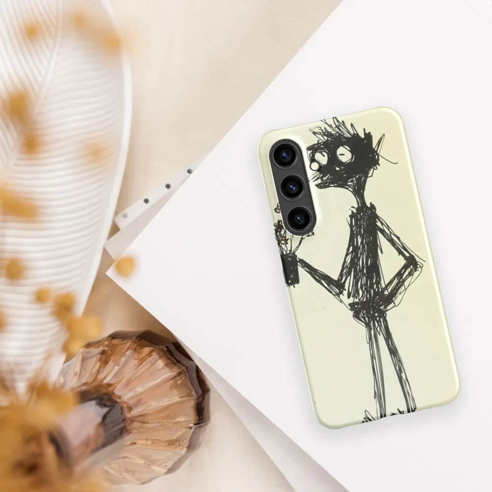 Whimsical Figure with Flowers