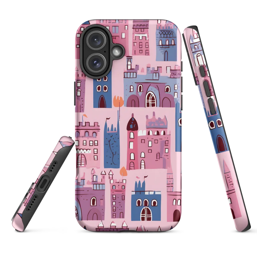 Whimsical Castles: A Playful Tapestry | Phone Case |  16 Plus | Tough Case | Matte