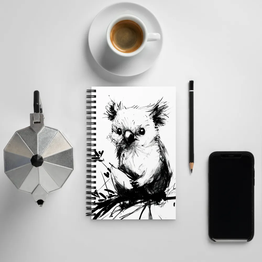 Whimsical Koala in Ink | Spiral Notebook