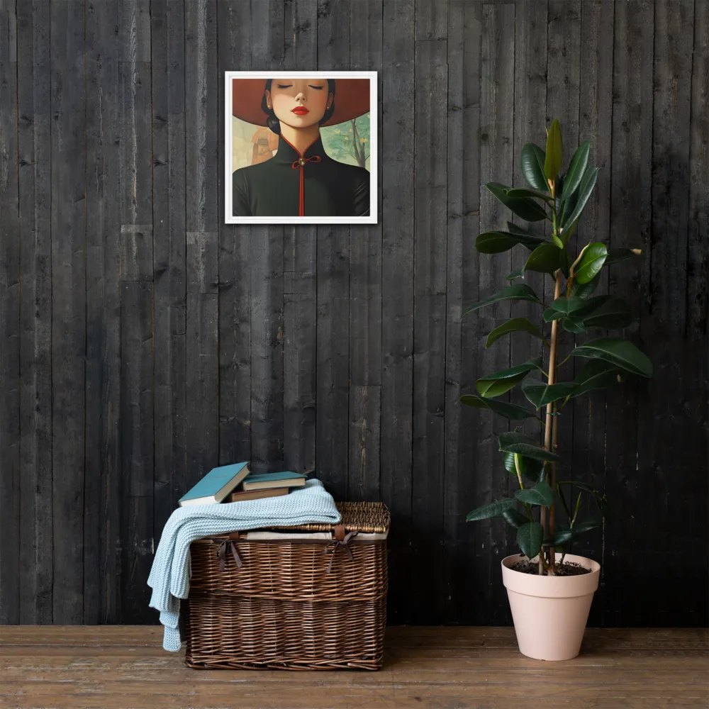 Elegance in Tranquility | Canvas with White Frame | 16″×16″