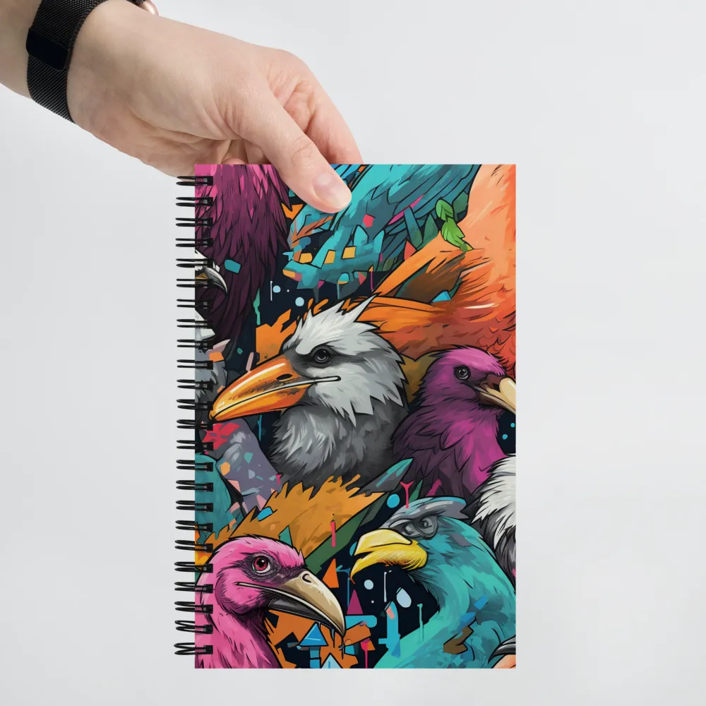 Avian Vortex: A Celebration of Color and Form | Spiral Notebook