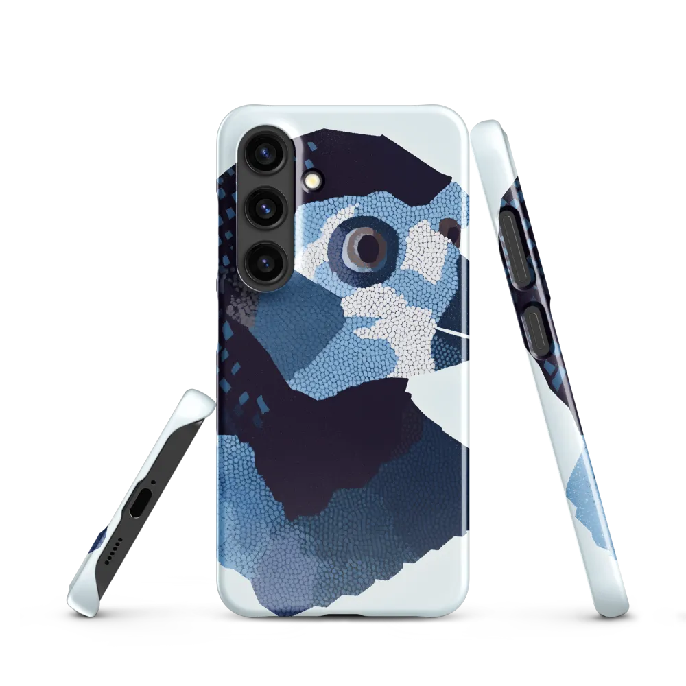 Abstract Avian Portrait in Blue