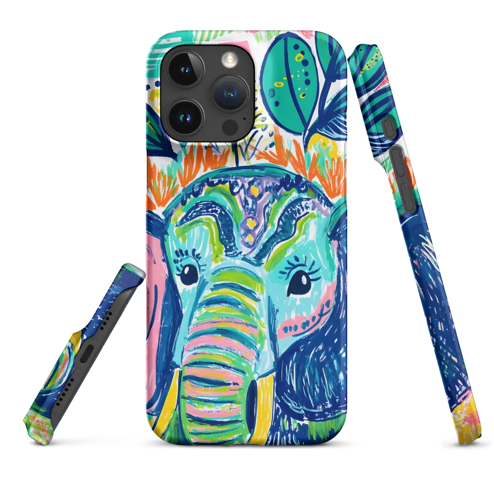Whimsical Elephant Portrait | Phone Case |  16 Pro Max | Snap Case | Matte