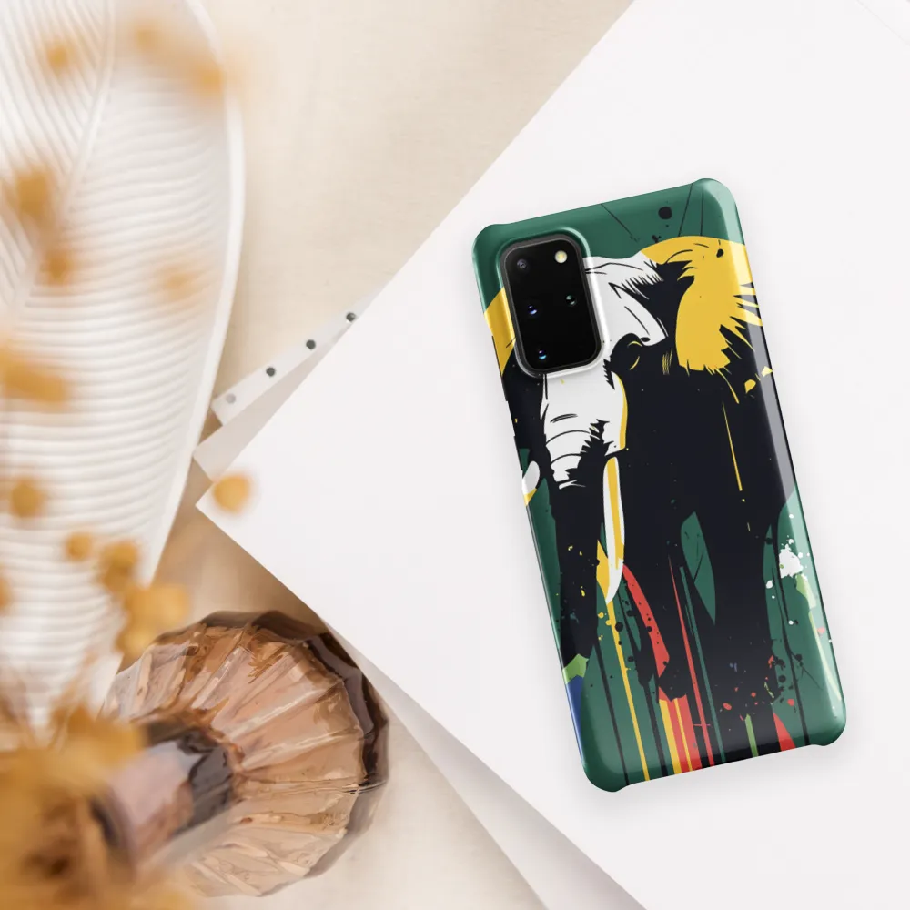 Majestic Minimalism: The Colorful Elephant