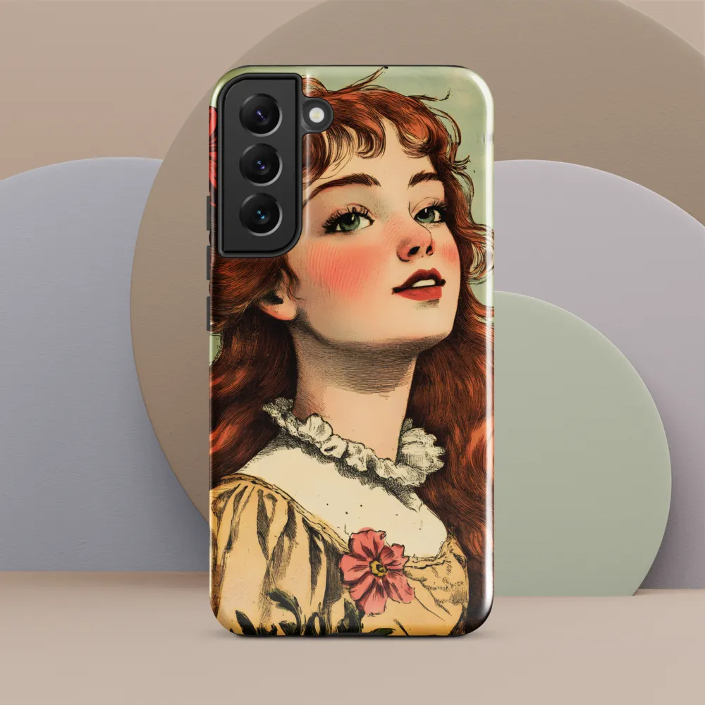 Whimsical Portrait of a Flower-Adorned Girl