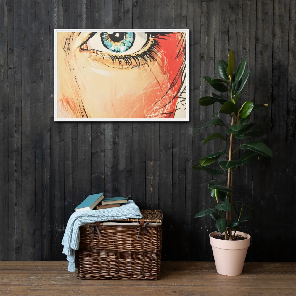 Gaze of Emotion | Canvas with White Frame | 24″×36″