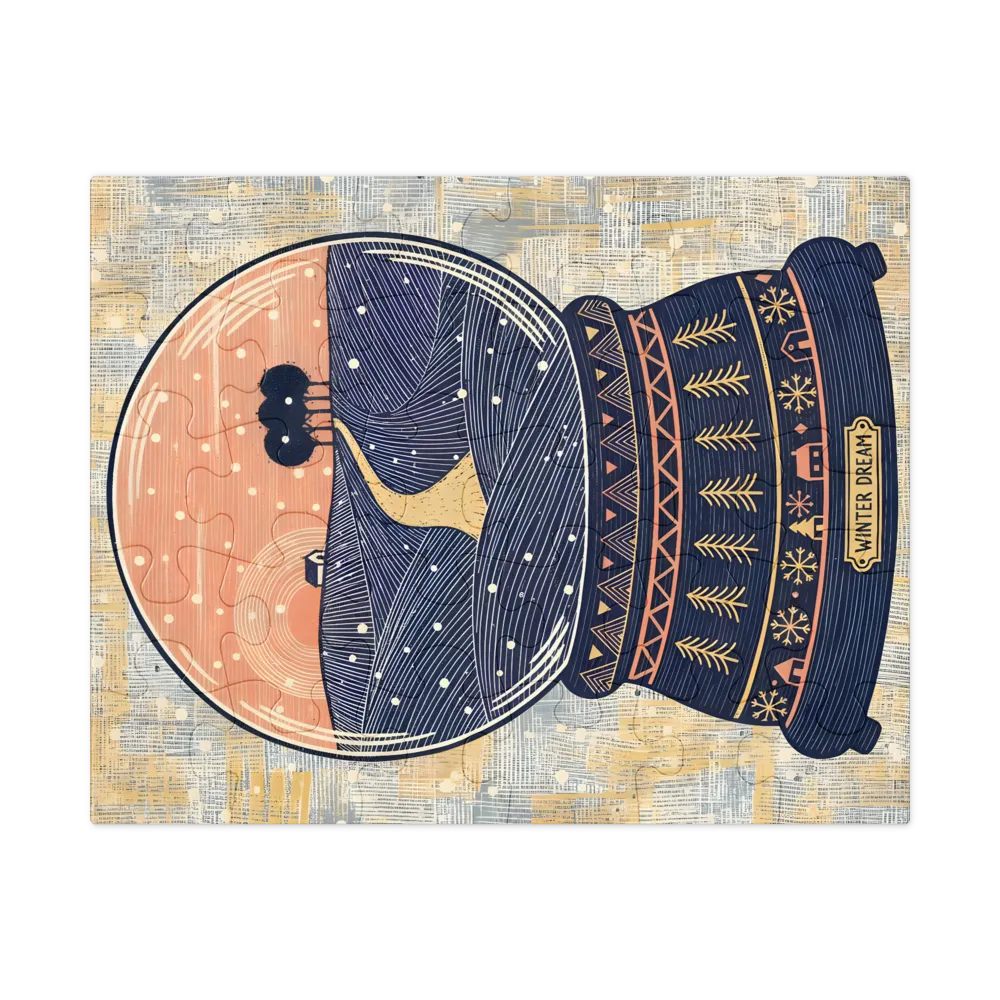 Winter Dream Snow Globe 
 Jigsaw Puzzle in Tin Box