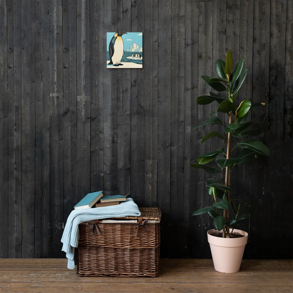 Emperor on Ice 
 Canvas | 10″x 10″