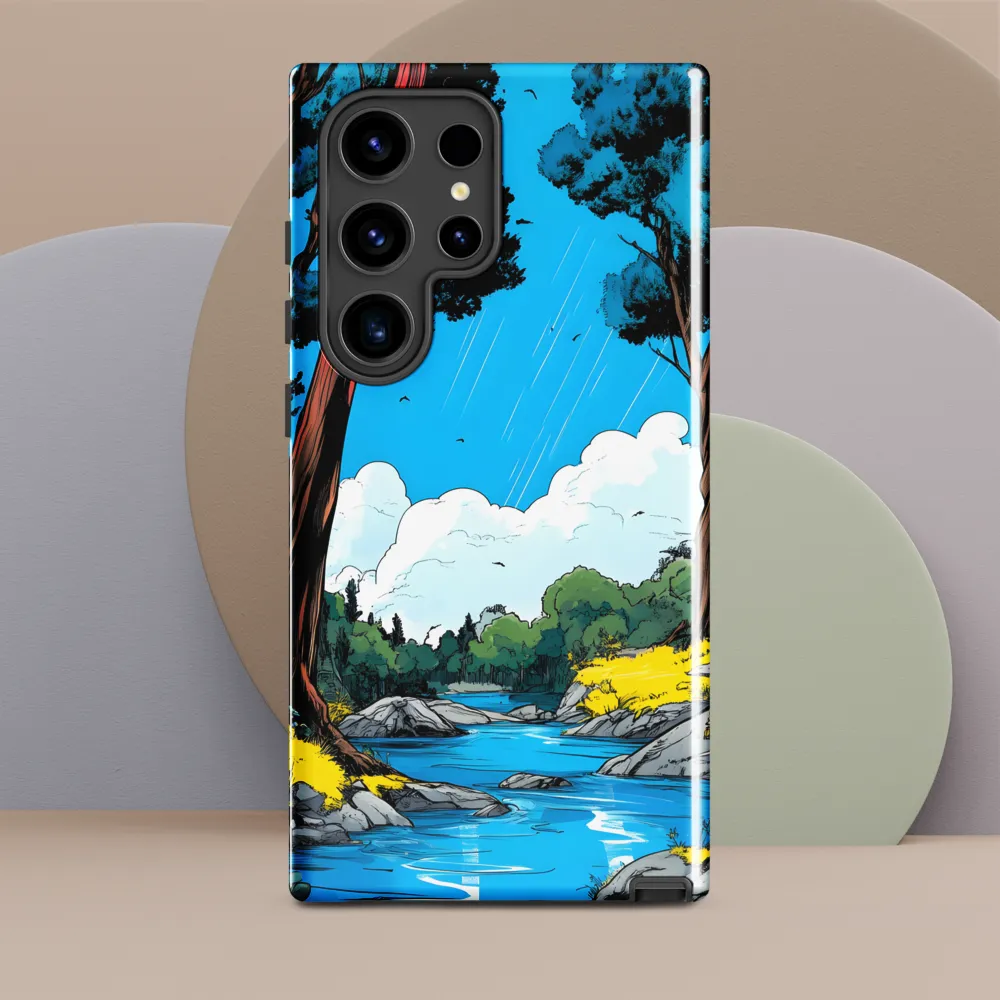 Tranquil River in a Comic Landscape
