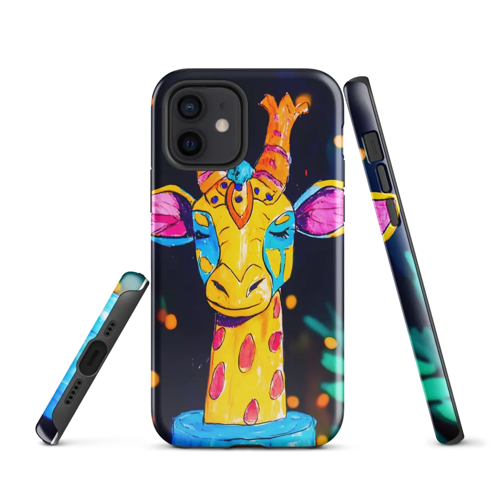 Whimsical Giraffe in Vibrant Colors
