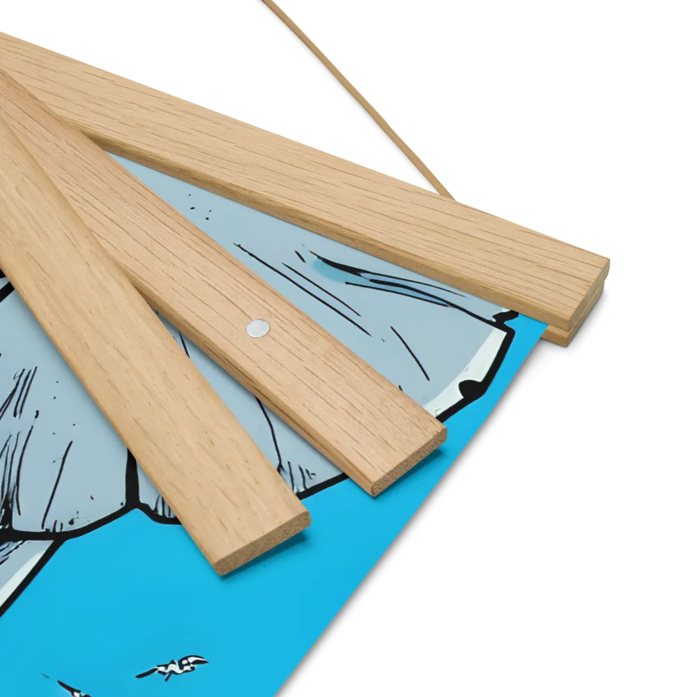 Majestic Presence: The Elephant | Poster With Oak Wood Hanger | 16″×16″