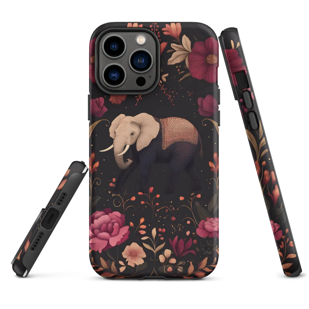 Whispers of the Wild: Elephants and Blooms