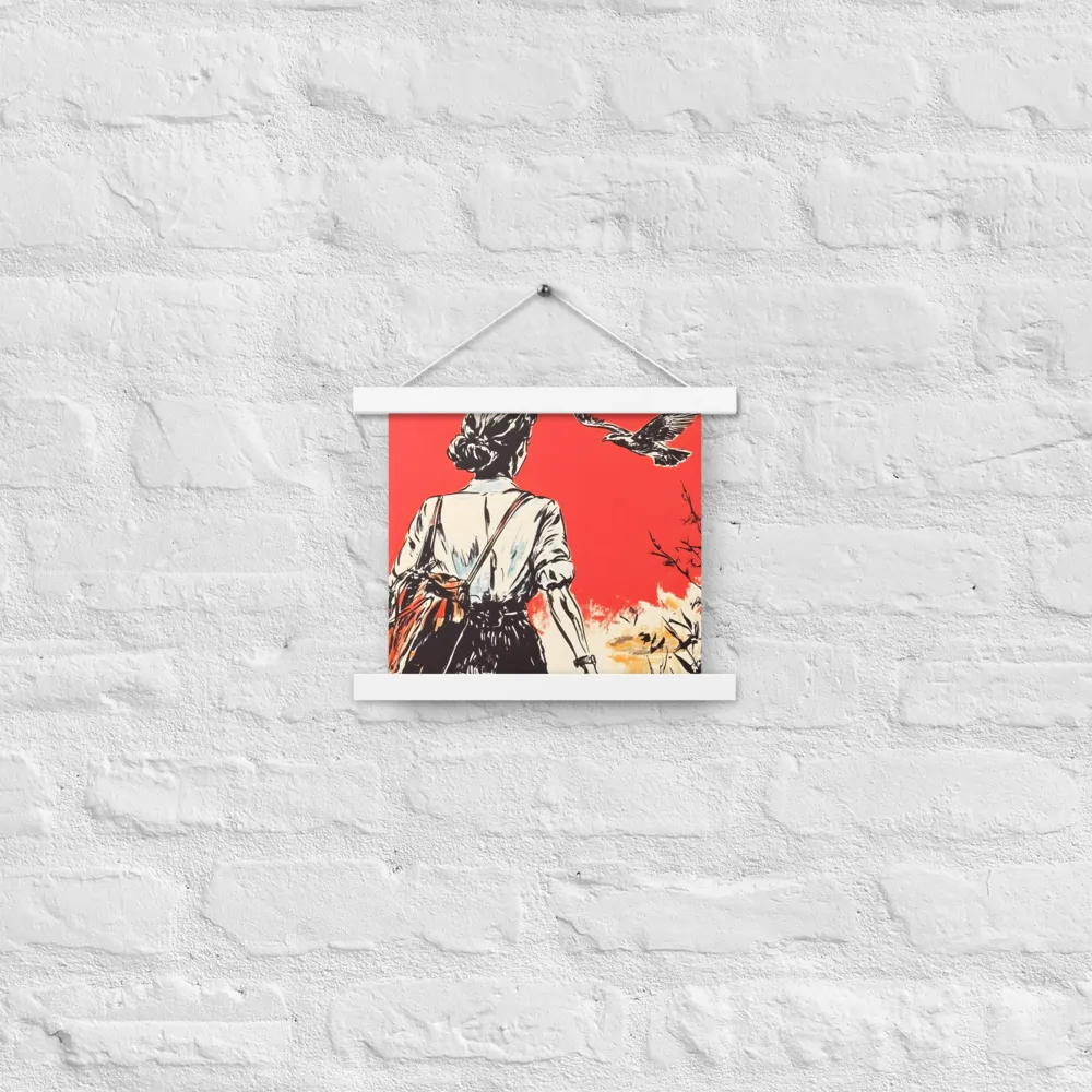 Journey Beyond the Horizon | Poster With White Wood Hanger | 10″×10″