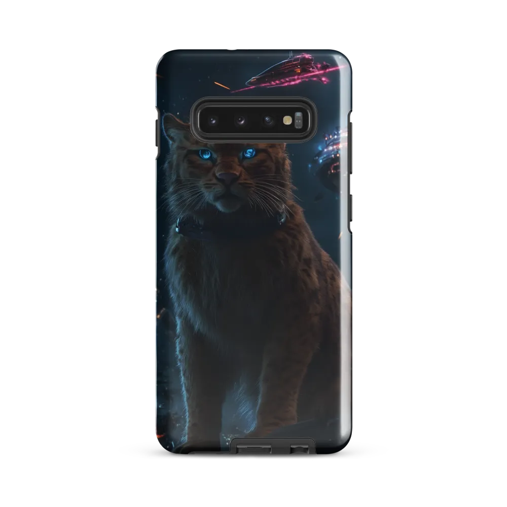 Cosmic Sentinel: The Majestic Panther | Phone Case |  S10 Plus | Tough Case | Glossy