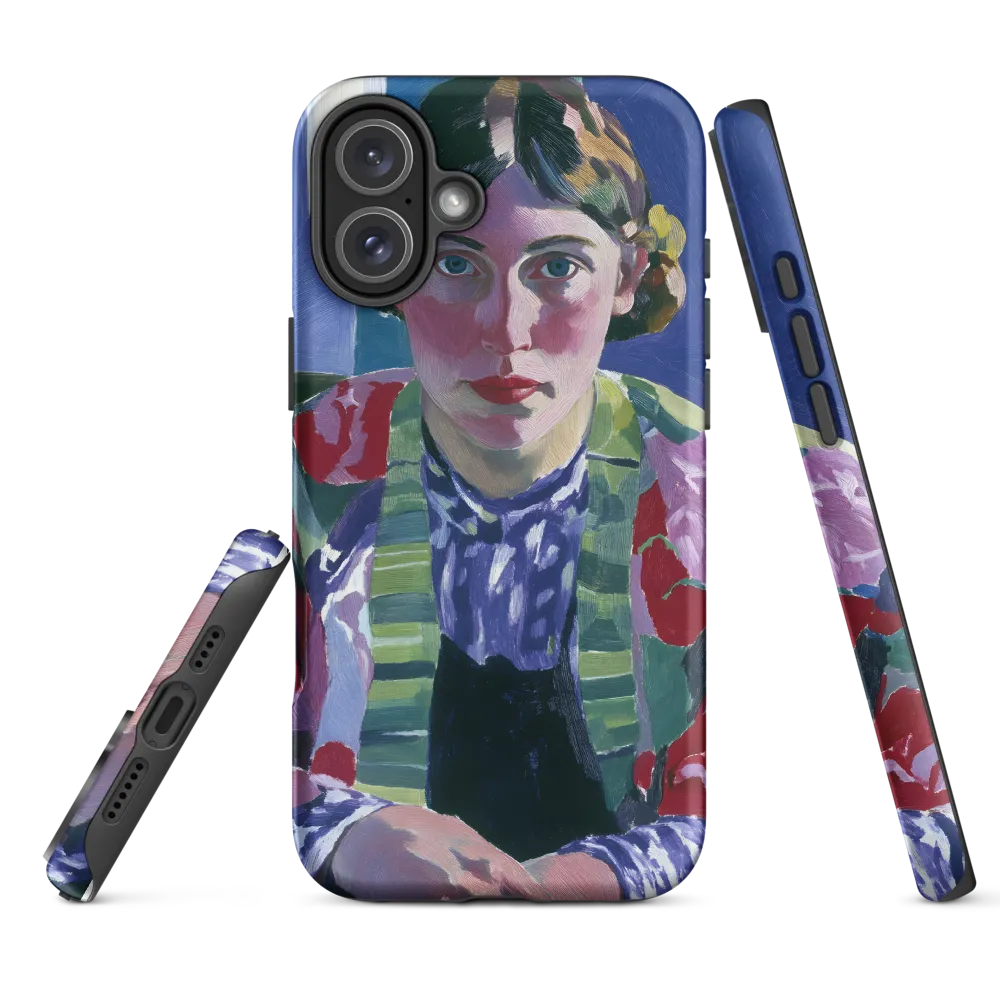 Vibrant Gaze: A Modernist Portrait