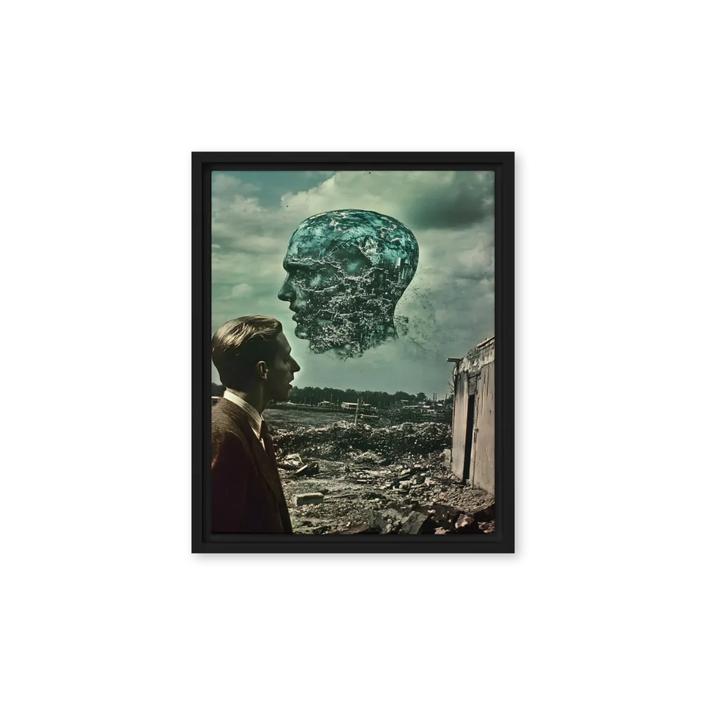 Ethereal Reflections: Identity in a Fragmented World | Canvas with Black Frame | 11″×14″