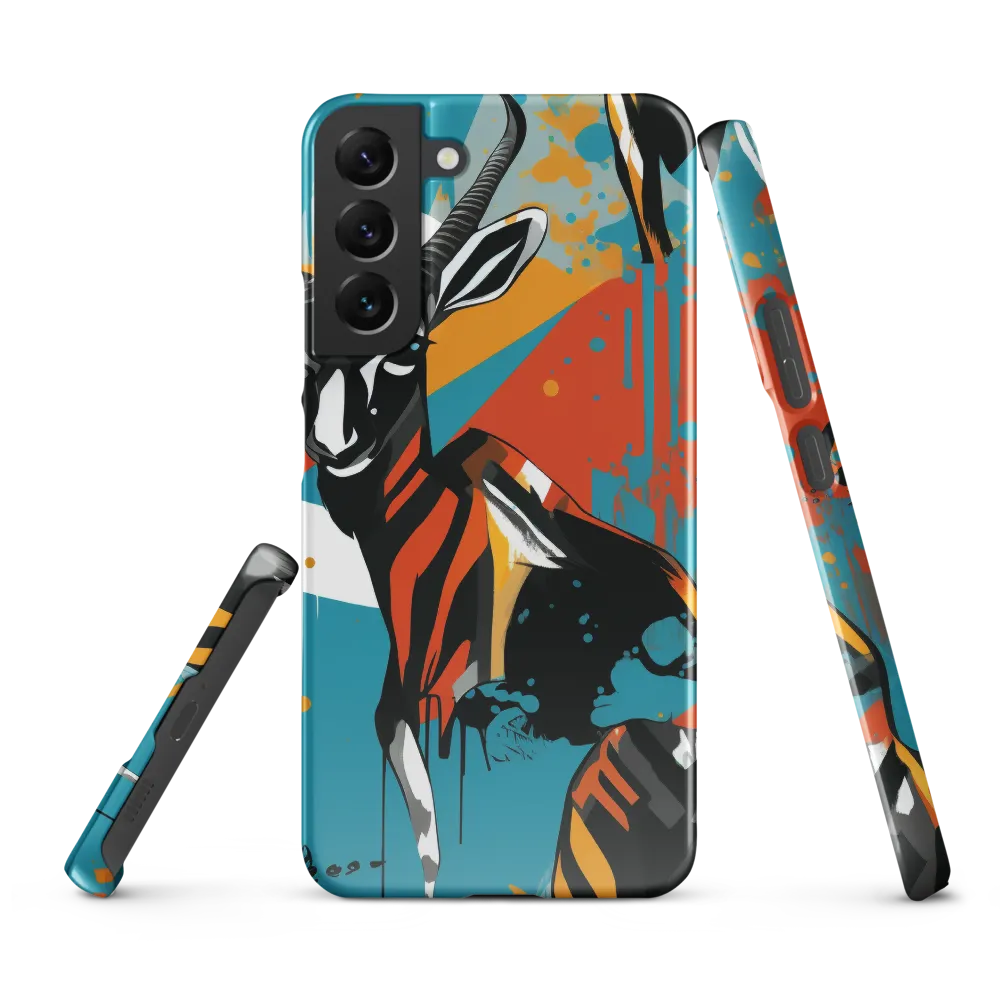 Dynamic Antelope in Vivid Abstract