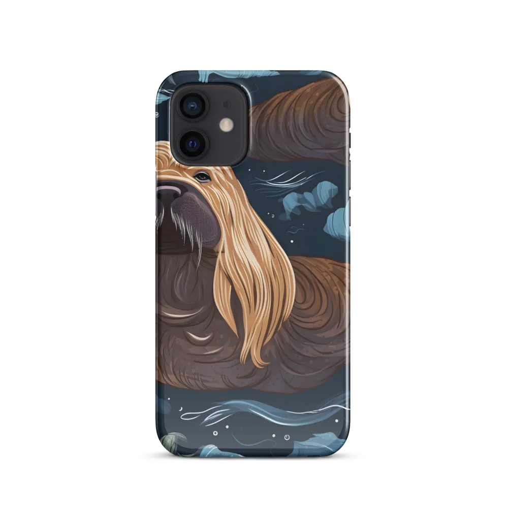 Whimsical Walruses in Deep Blue