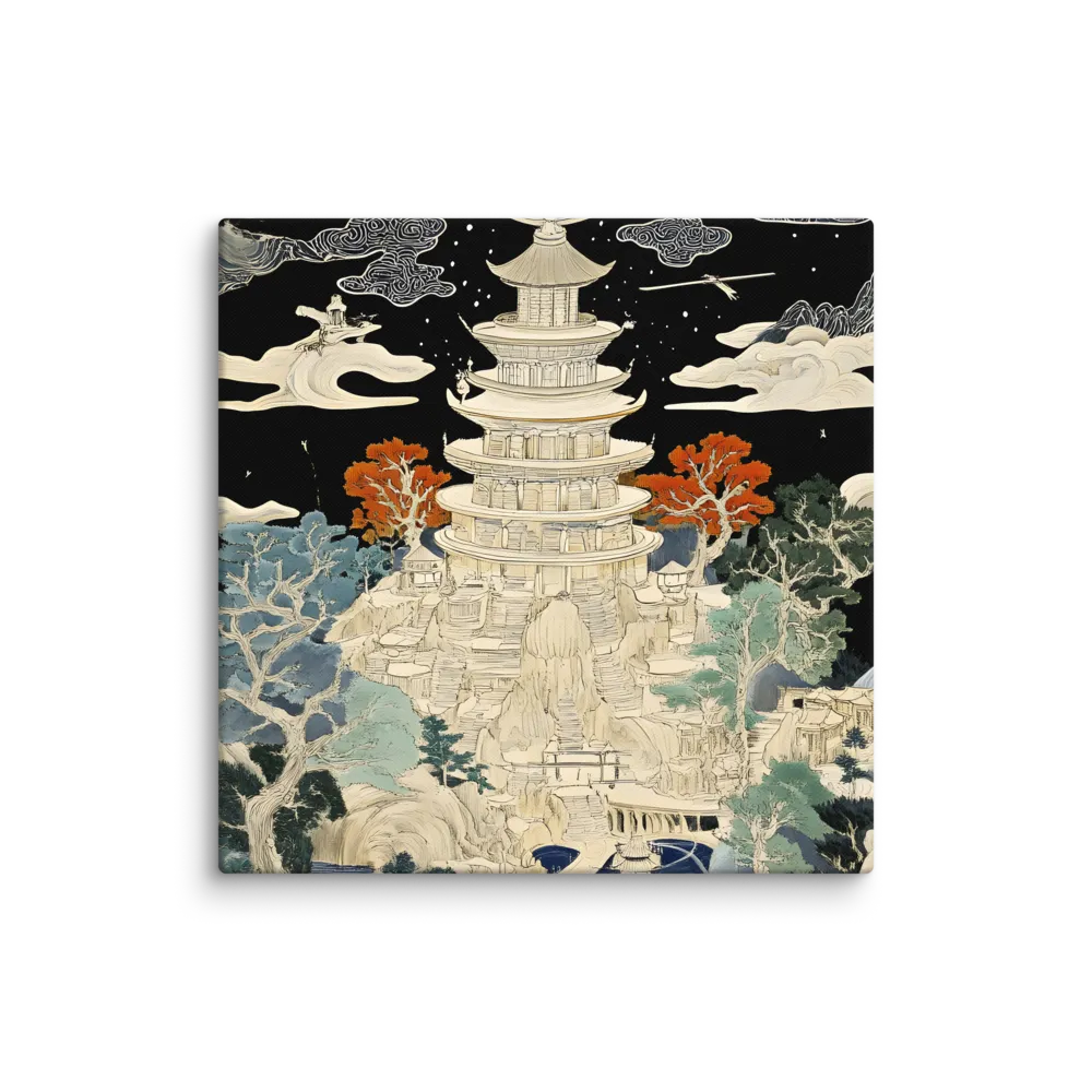 Whispers of the Pagoda | Canvas | 20″×20″
