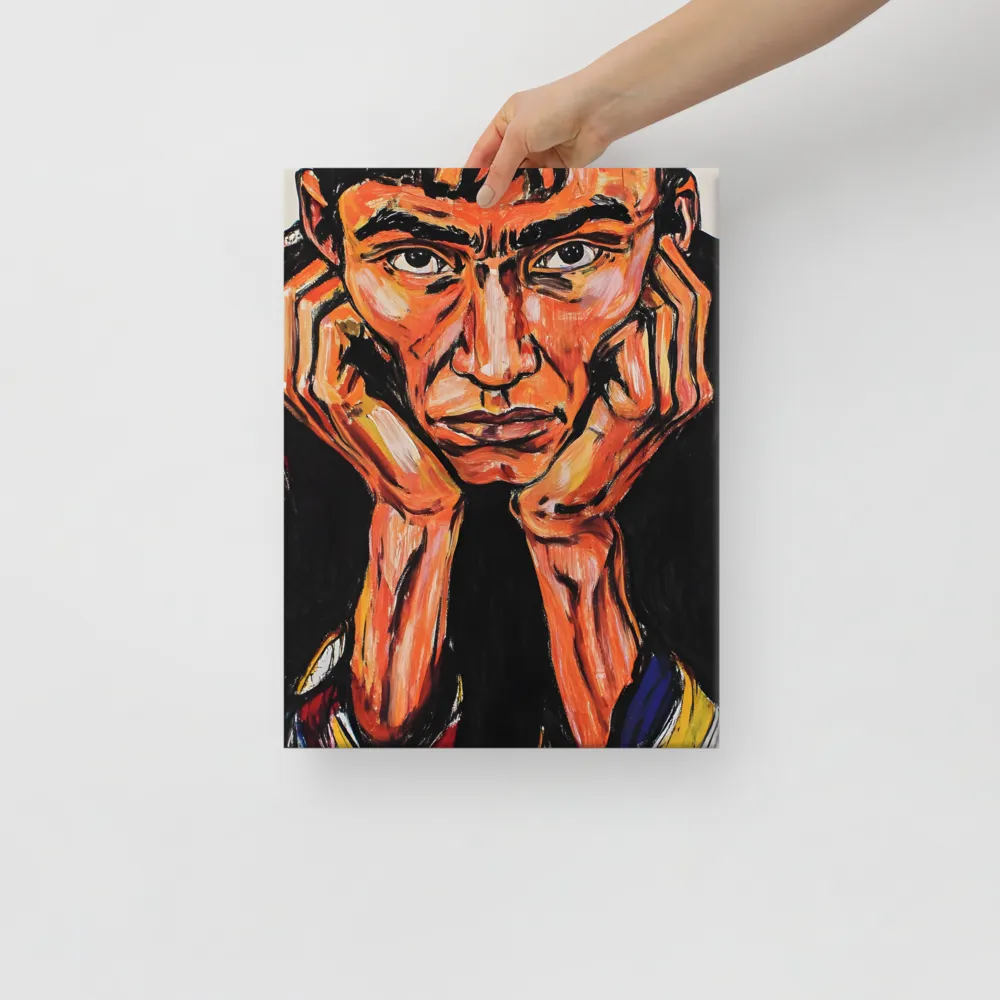 Contemplative Intensity: An Expressionist Portrait