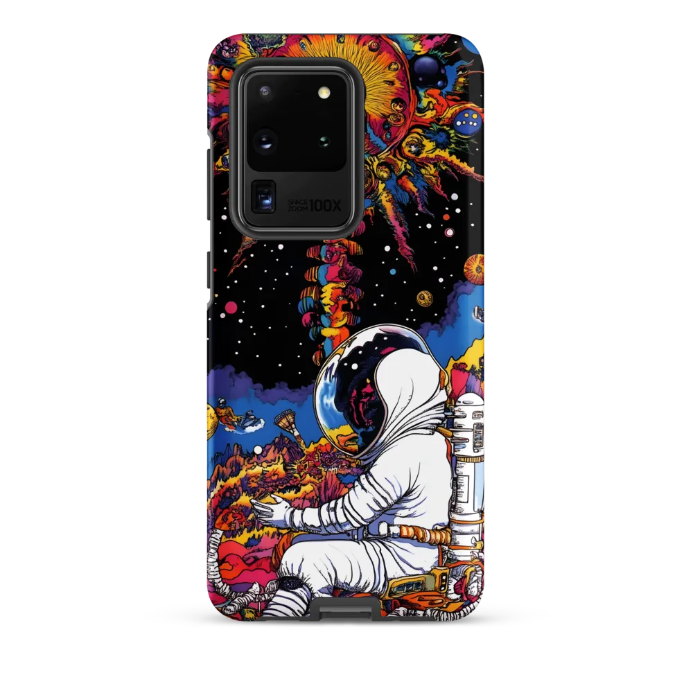 Cosmic Wonder: An Astronaut's Journey Through Color | Phone Case |  S20 Ultra | Tough Case | Matte