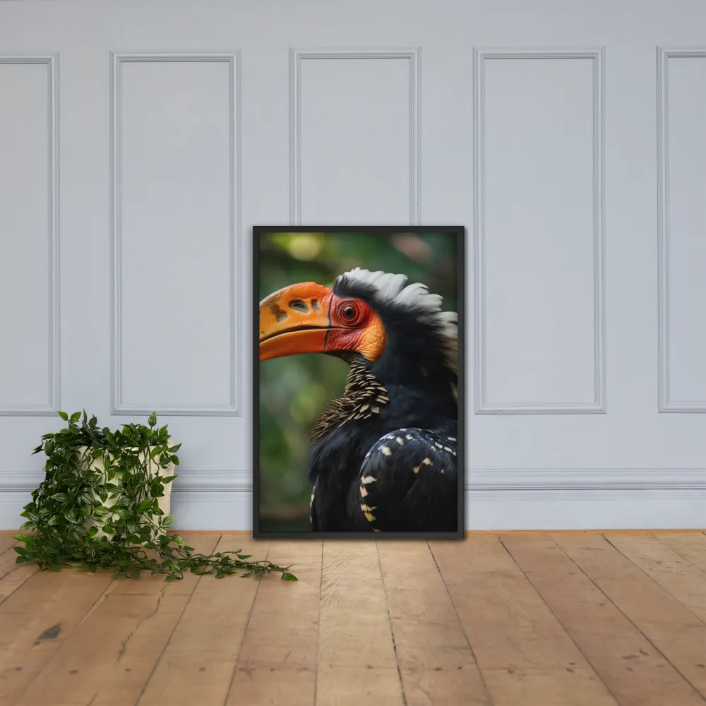 Majesty of the Hornbill | Poster with Black Frame | 24″×36″