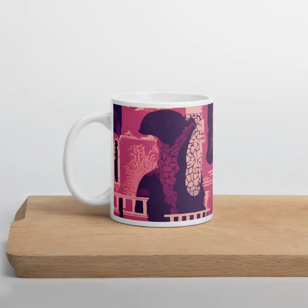 Whimsical Interplay of Figures and Architecture | Mugs | Multiple Sizes & Colors