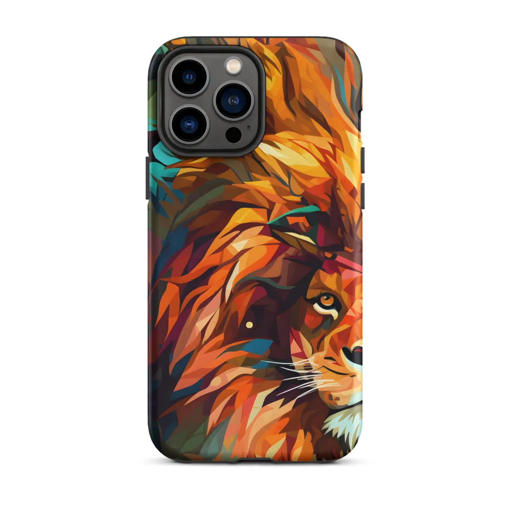 Majestic Gaze: The Polygonal Lion