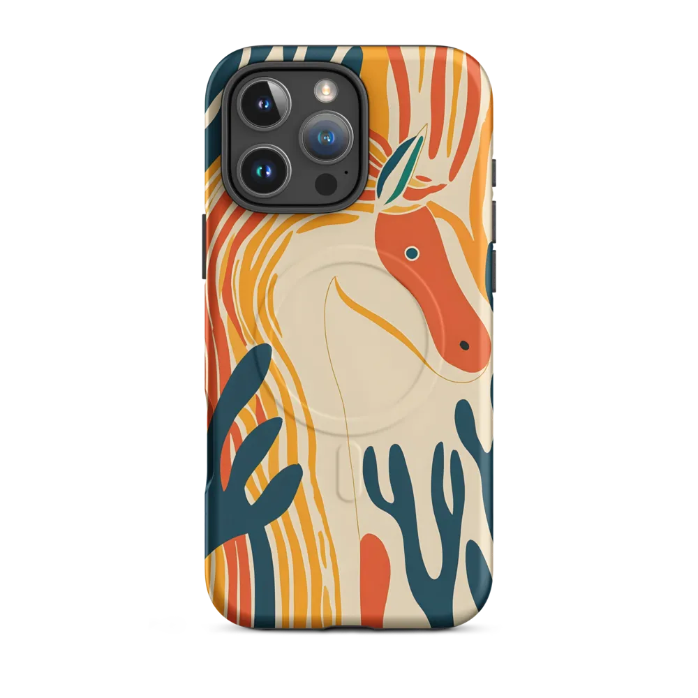 Whimsical Unicorn in a Lush Landscape | Phone Case |  16 Pro Max | MagSafe® Tough Case | Matte