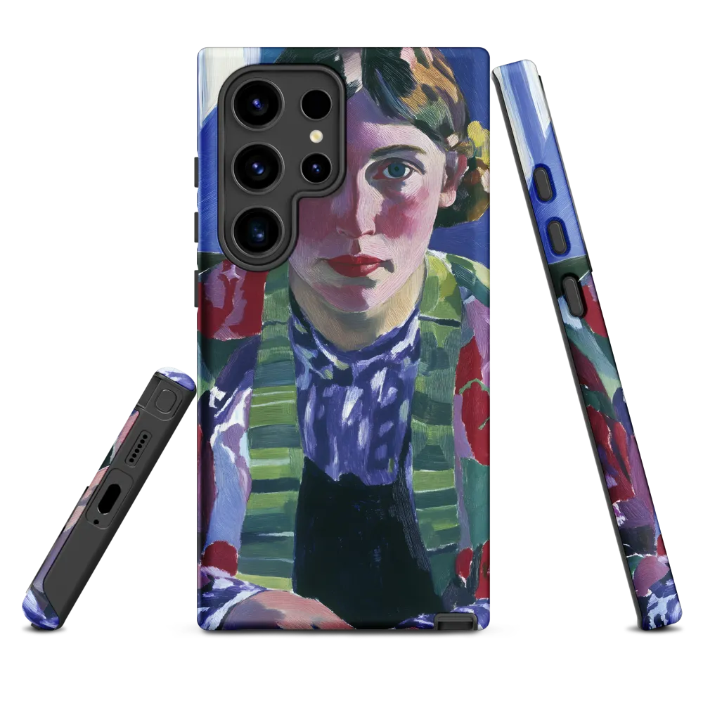 Vibrant Gaze: A Modernist Portrait