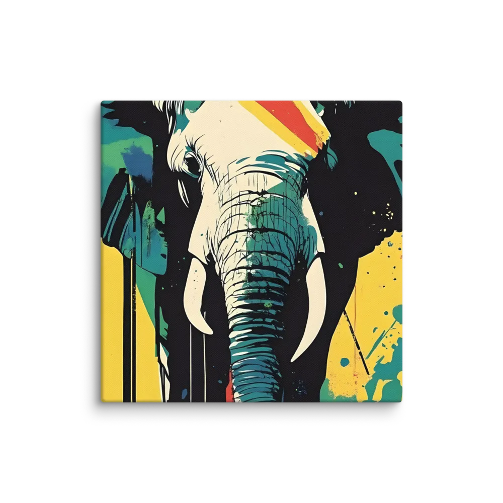 Elegance of the Wild: A Colorful Harmony | Canvas | 6″×6″