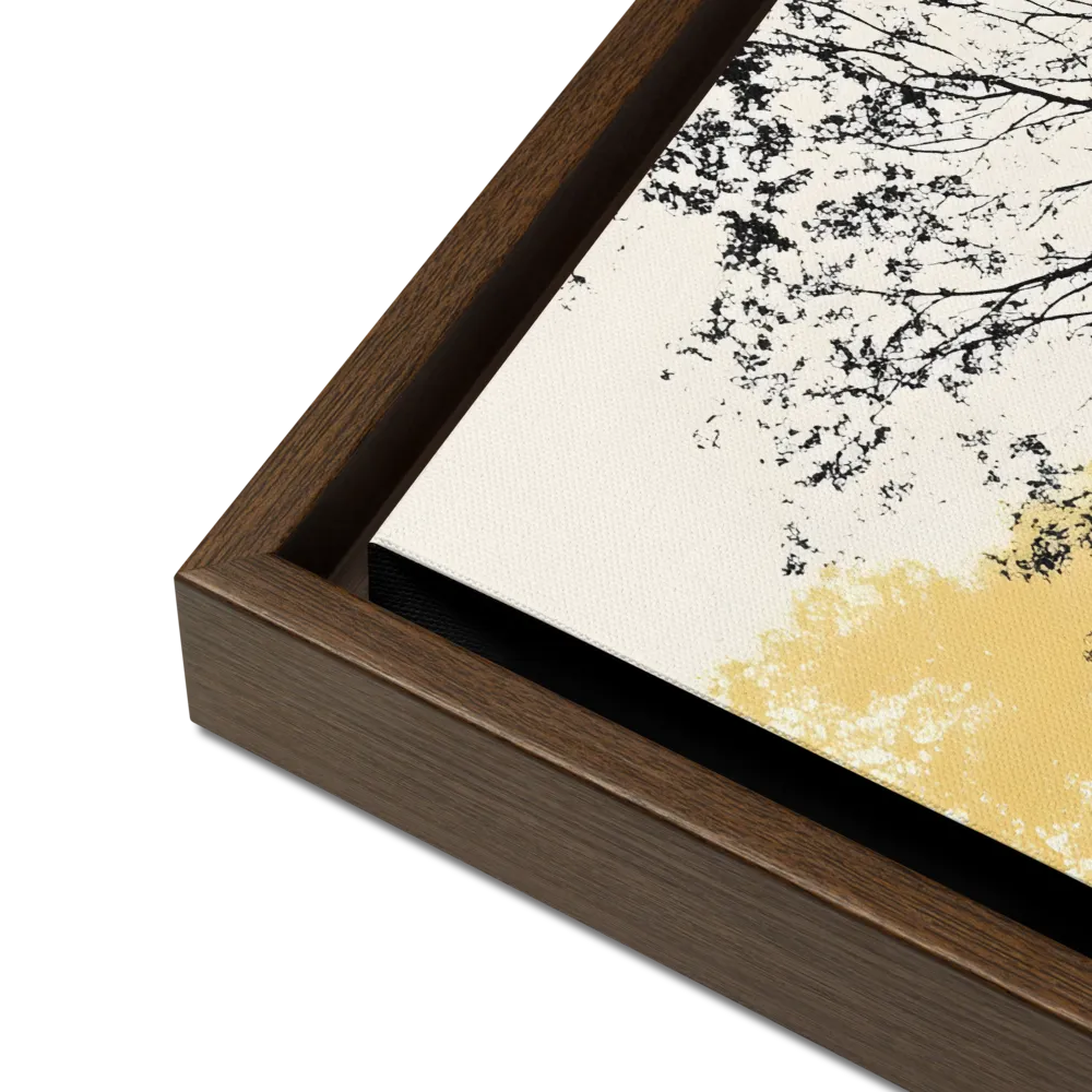 Whispers of Solitude | Canvas with Brown Frame | 12″×16″