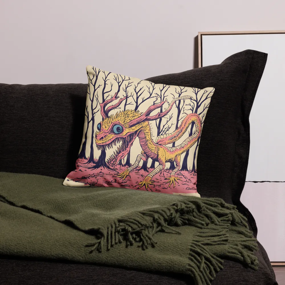 The Enigmatic Dragon of the Desolate Forest | Pillow Case | 18″×18″