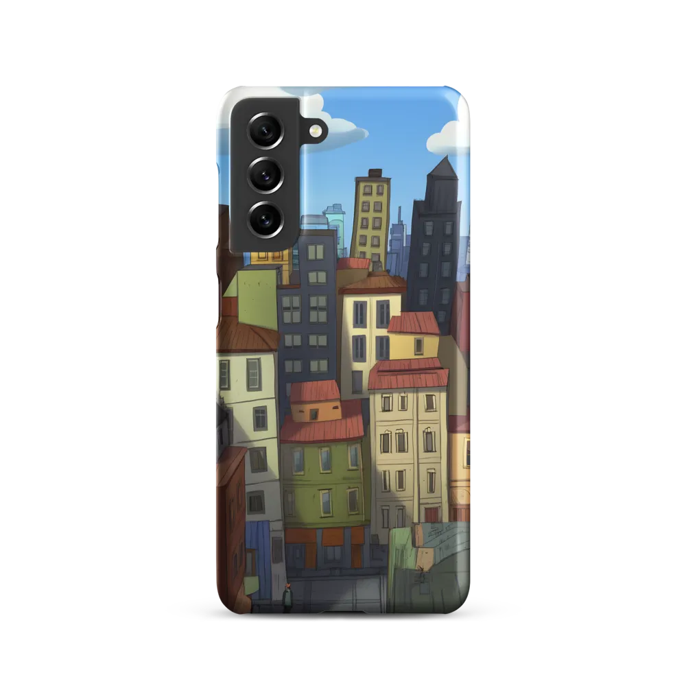 Urban Symphony: A Colorful Cityscape | Phone Case |  S21 | Snap Case | Matte