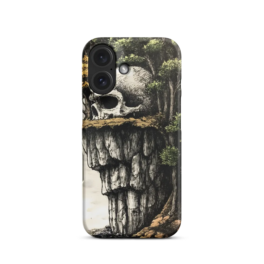 The Whispering Skull: A Surreal Encounter with Nature | Phone Case |  16 | Snap Case | Matte