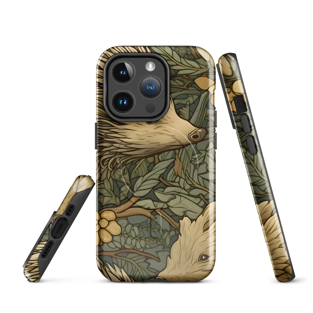 Whimsical Hedgehog Garden | Phone Case |  14 Pro | MagSafe® Tough Case | Glossy