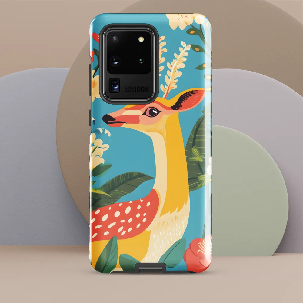 Serene Majesty: A Vibrant Deer Amidst Flora