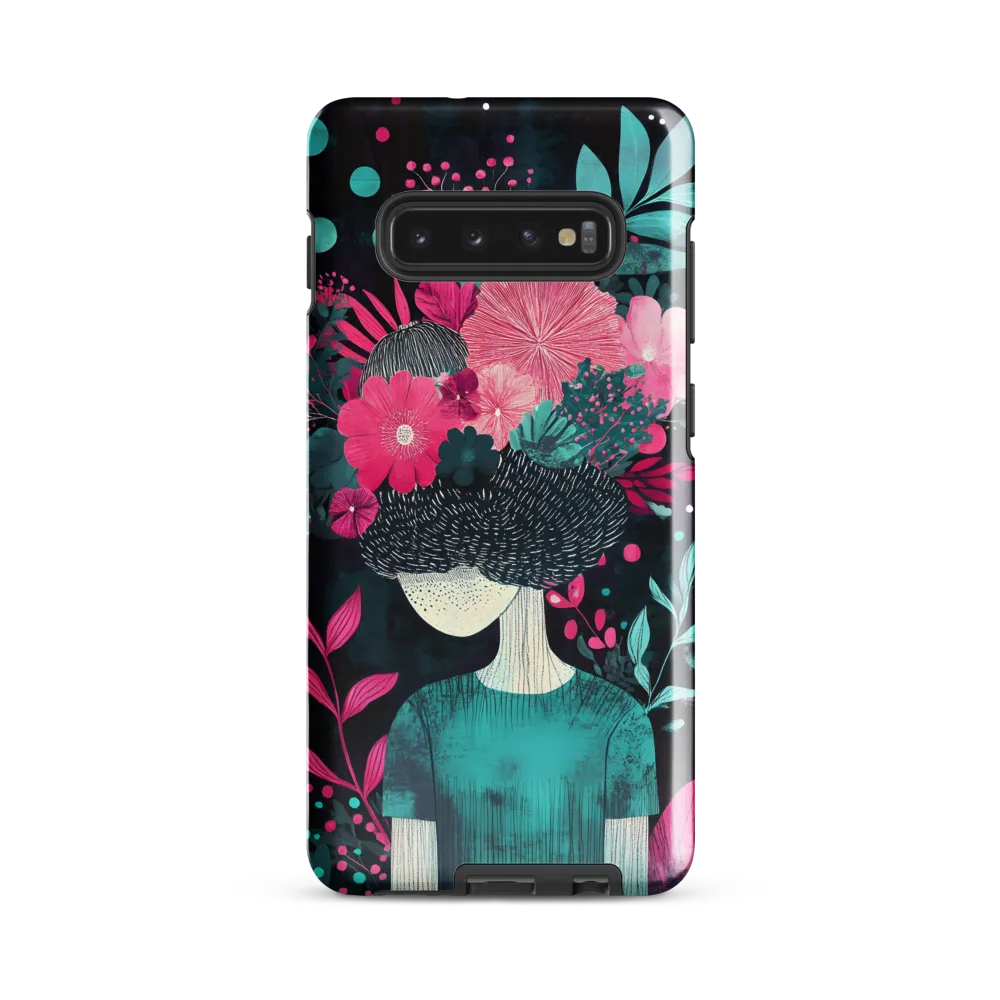 Floral Harmony: A Portrait of Serenity | Phone Case |  S10 Plus | Tough Case | Glossy