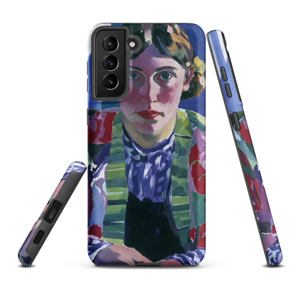 Vibrant Gaze: A Modernist Portrait