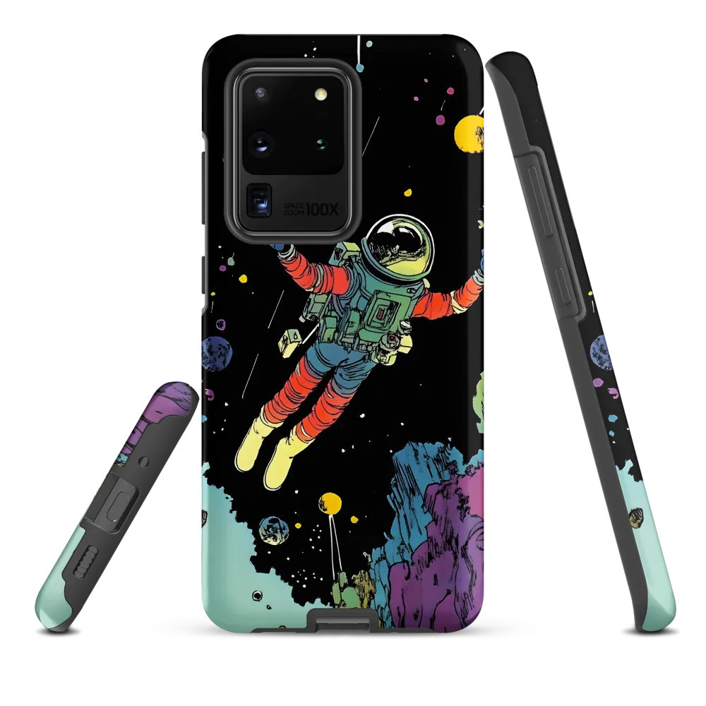 Celestial Voyage: The Astronaut's Journey | Phone Case |  S20 Ultra | Tough Case | Matte
