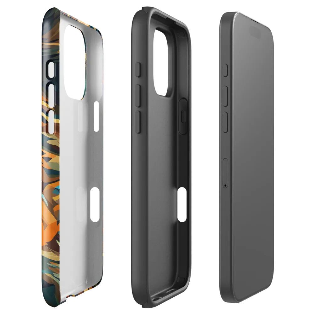 Wild Symphony: Abstract Tigers | Phone Case |  16 Pro Max | Tough Case | Glossy