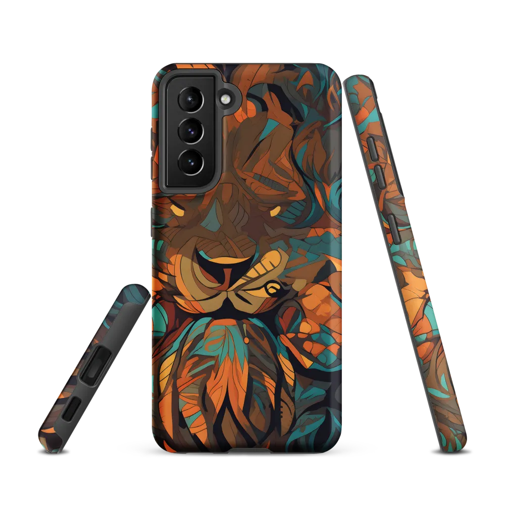 Fierce Royalty: A Geometric Exploration of Lions | Phone Case |  S21 | Tough Case | Matte