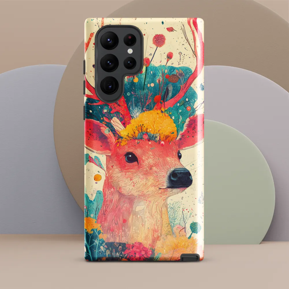 Whimsical Harmony: A Deer in Bloom