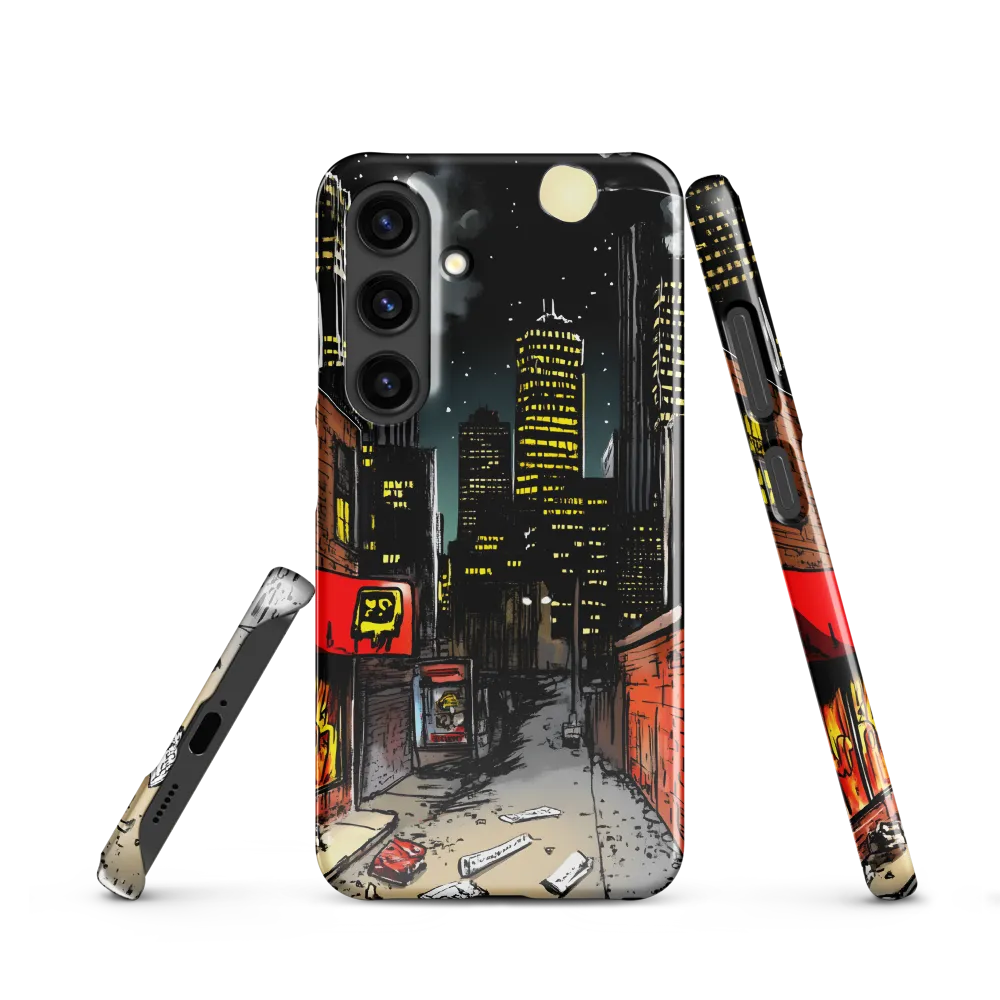Nocturnal Cityscape: The Hidden Alley | Phone Case |  S24 | Snap Case | Glossy
