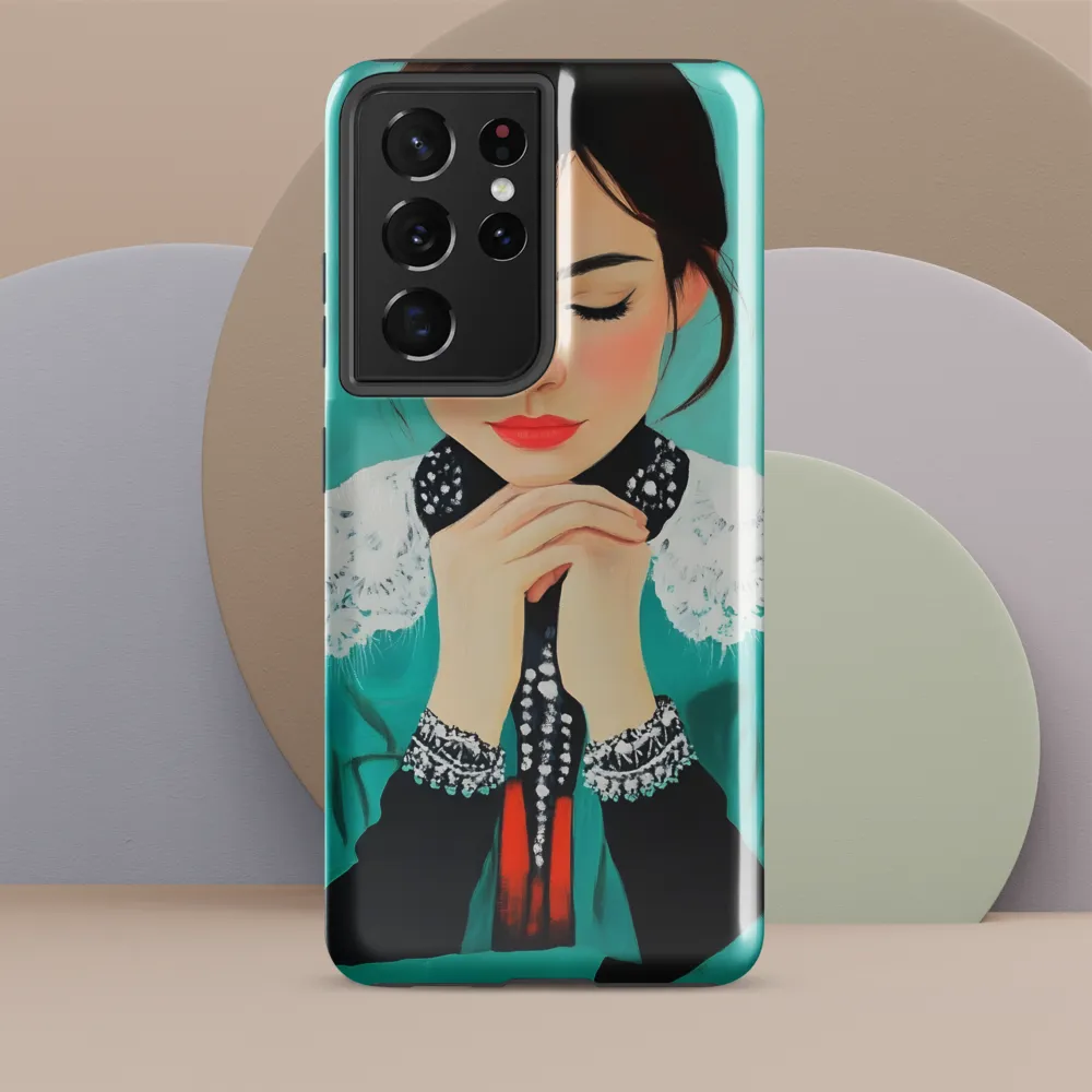 Serenity in Turquoise | Phone Case |  S21 Ultra | Tough Case | Glossy