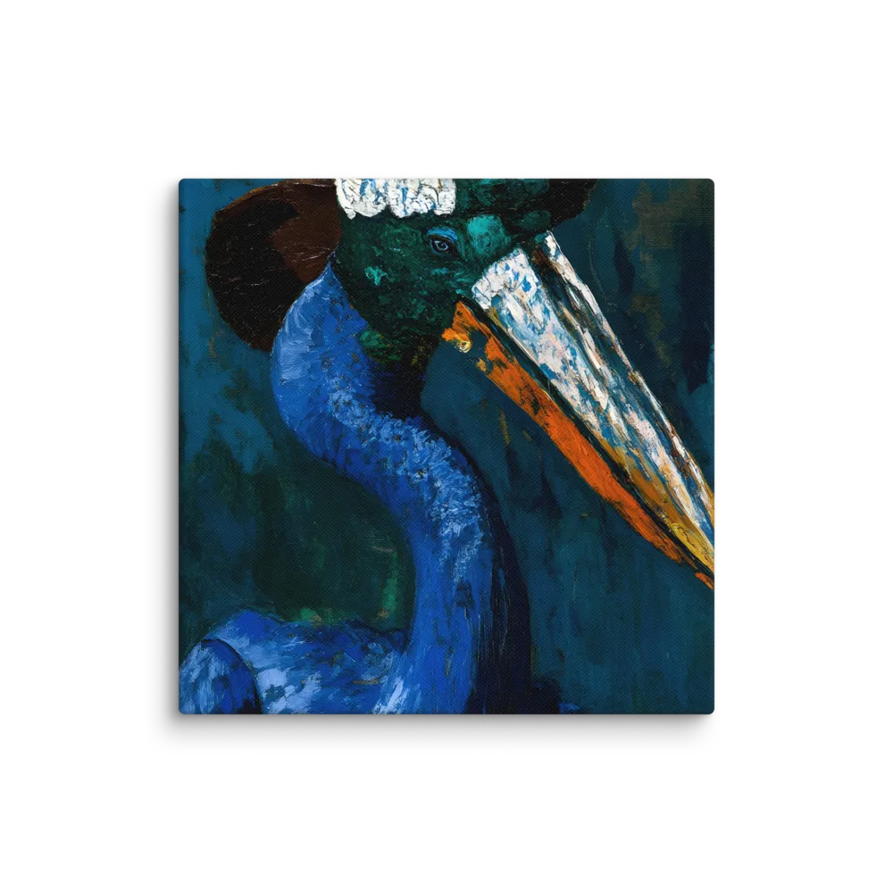 Majestic Absurdity: The Hat-Wearing Bird | Canvas | 10″×10″