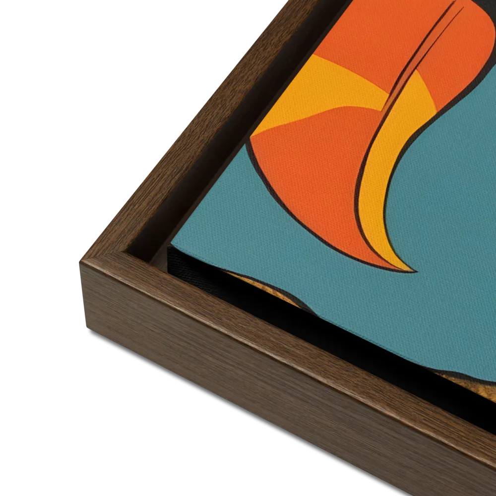 Tropical Majesty: The Toucan at Rest | Canvas with Brown Frame | 16″×20″