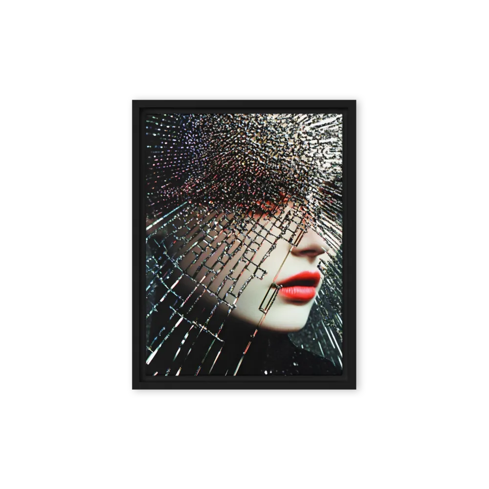 Fractured Identity | Canvas with Black Frame | 9″×12″