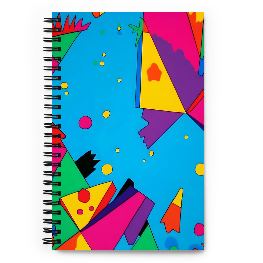 Colorful Geometric Playfulness | Spiral Notebook